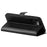 Stand Phone Case for iPhone 15 Plus PU Leather Litchi Texture Wallet Folio Flip Phone Cover - Black - 4
