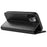 For iPhone 15 Pro PU Leather Stand Phone Case Crazy Horse Texture Wallet Folio Flip Cover - Black - 4