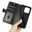 For iPhone 15 Pro PU Leather Stand Phone Case Crazy Horse Texture Wallet Folio Flip Cover - Black - 5
