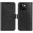 For iPhone 15 Plus PU Leather Stand Phone Case Crazy Horse Texture Wallet Folio Flip Cover - Black - 1