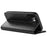 For iPhone 15 Plus PU Leather Stand Phone Case Crazy Horse Texture Wallet Folio Flip Cover - Black - 4