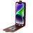 Card Slot Phone Case for iPhone 15 Plus , Anti-Scratch Vertical Flip PU Leather Cell Phone Cover - Brown - 2