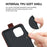 Card Slot Phone Case for iPhone 15 Plus , Anti-Scratch Vertical Flip PU Leather Cell Phone Cover - Brown - 6
