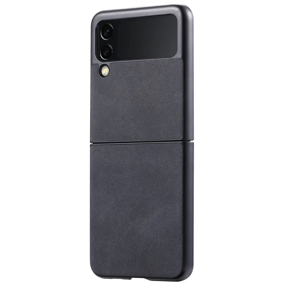 VILI TR Series Phone Cover for Samsung Galaxy Z Flip3 5G Leather Coated Protective PC Case - 1