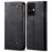 PU Leather Case for OnePlus Nord CE3 5G Stand Wallet Jeans Cloth Texture Phone Cover - Black - 1