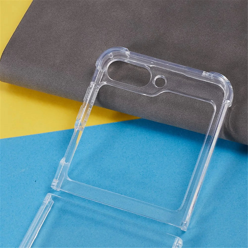 For Samsung Galaxy Z Flip5 5G Transparent TPU Phone Case Two-Piece Design Anti-Scratch Phone Cover - 5