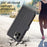BF Style-19 for iPhone 12 / 12 Pro Anti-scratch Leather Case Zipper Pocket Stand Phone Wallet Cover - Black - 5