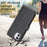 BF Style-19 Zipper Pocket Phone Case for iPhone 11 , PU Leather Stand Wallet Phone Cover - Black - 5