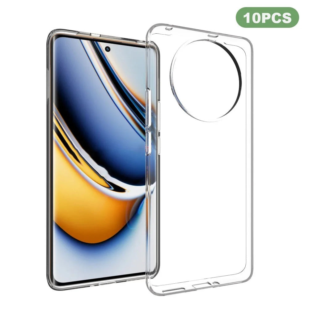 10Pcs / Pack For Realme 11 Pro 5G Mobile Phone Case Soft Clear TPU Cover Inner Watermark-Free Shell - 1