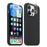 NORTHJO For iPhone 14 Pro Magnetic Silicone Phone Case with Tempered Glass Film+Camera Lens Protector - Black - 1