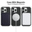 NORTHJO For iPhone 14 Pro Magnetic Silicone Phone Case with Tempered Glass Film+Camera Lens Protector - Black - 2