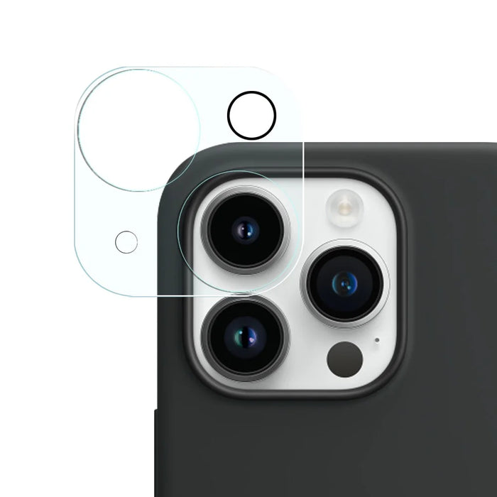 NORTHJO For iPhone 14 Pro Magnetic Silicone Phone Case with Tempered Glass Film+Camera Lens Protector - Black - 4