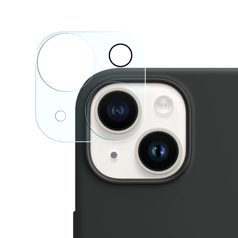 NORTHJO For iPhone 14 Plus Soft Touch Silicone Magnetic Phone Case with Tempered Glass Film+Camera Lens Protector - Black - 4