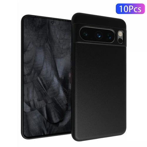 10Pcs / Pack for Google Pixel 8 Pro Dual-sided Matte Finish TPU Case Anti-scratch Phone Cover - Black - 1