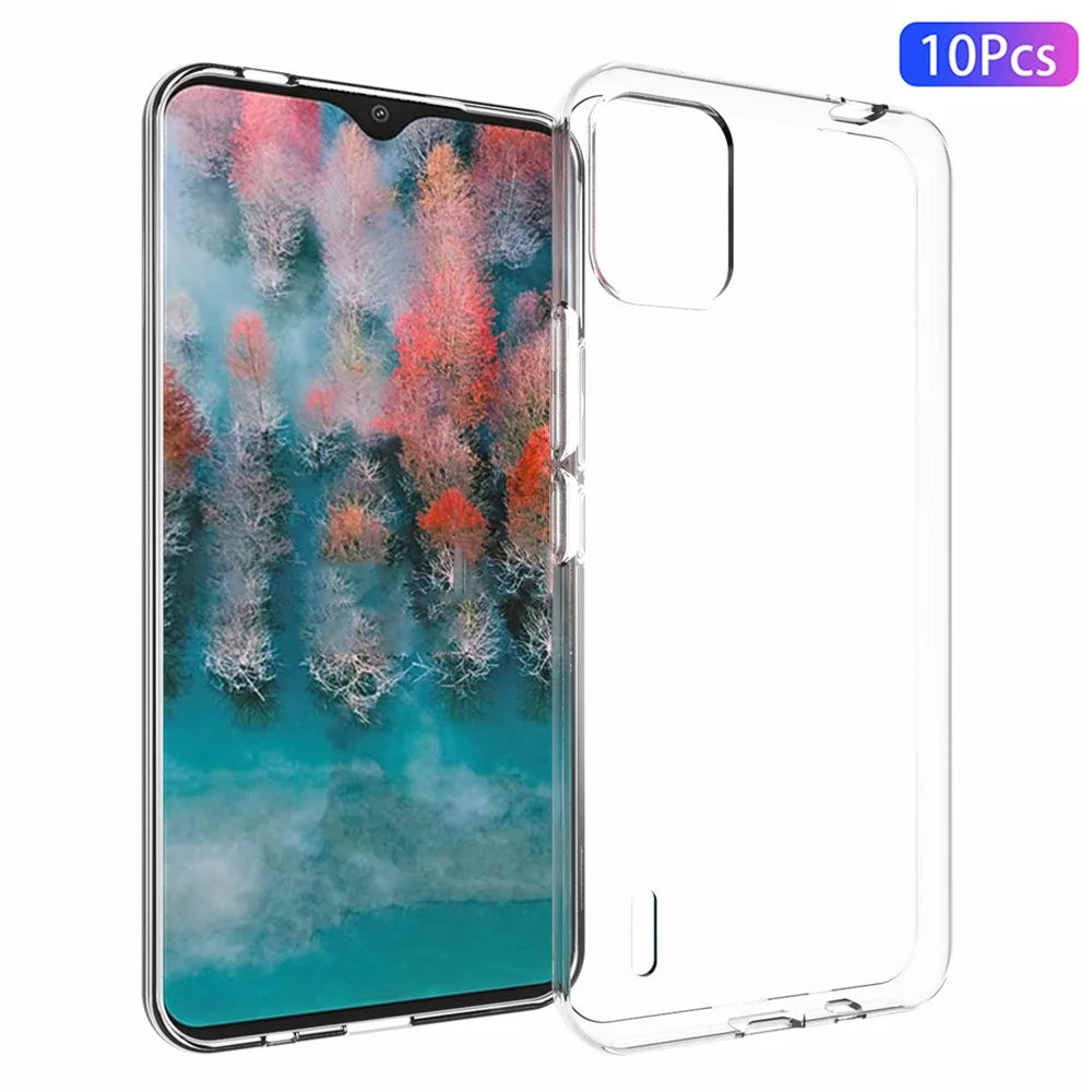 10Pcs / Pack Clear TPU Case for Nokia C12 4G / C12 Pro / C12 Plus , Inner Watermark-Free Phone Cover - 1