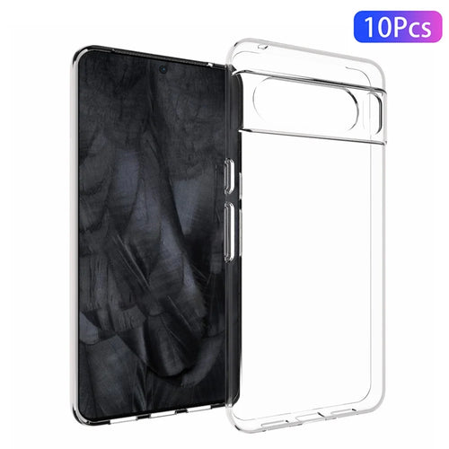 10Pcs / Pack For Google Pixel 8 Pro TPU Phone Case Inner Watermark-Free Clear Mobile Phone Cover - 1