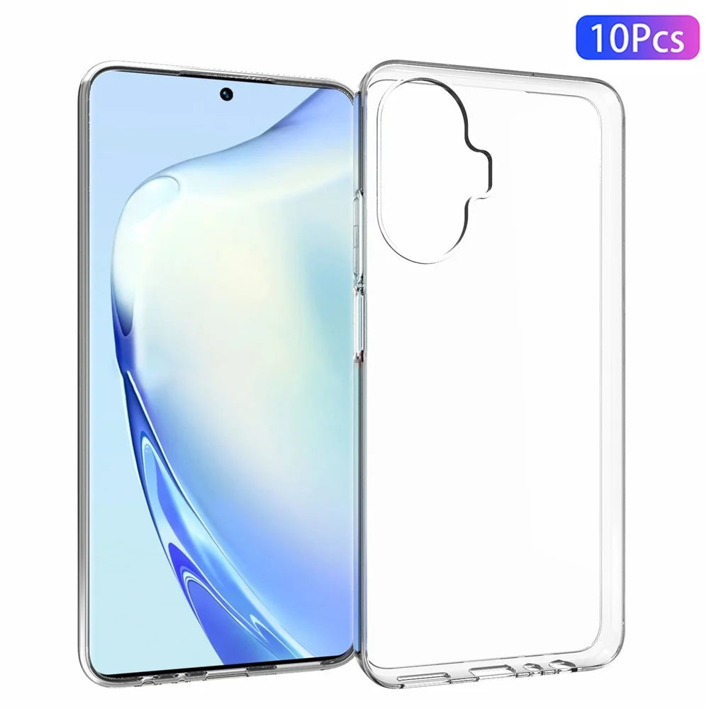 10Pcs / Pack Transparent TPU Phone Case for Realme C55 4G , Inner Watermark-Free Cell Phone Cover - 1