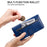 For Google Pixel 7a Calf Texture Leather Phone Case Zipper Pocket Wallet Flip Stand Cover - Blue - 6