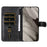 For Google Pixel 8 Zipper Pocket Wallet Cover Calf Texture PU Leather Phone Case with Stand - Black - 2
