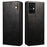 For OnePlus Nord CE3 5G Leather Case Waxy Crazy Horse Texture Stand Wallet Phone Cover - Black - 1