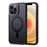 For iPhone 12 / 12 Pro Compatible with MagSafe Translucent Matte PC+TPU Case Skin-touch Phone Cover - Black - 1
