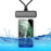 Floating IPX8 Waterproof Pouch for Under 7'' Cell Phone Clear TPU Phone Protector Screen Touch Sensitivity Dry Bag - Black+Black - 1