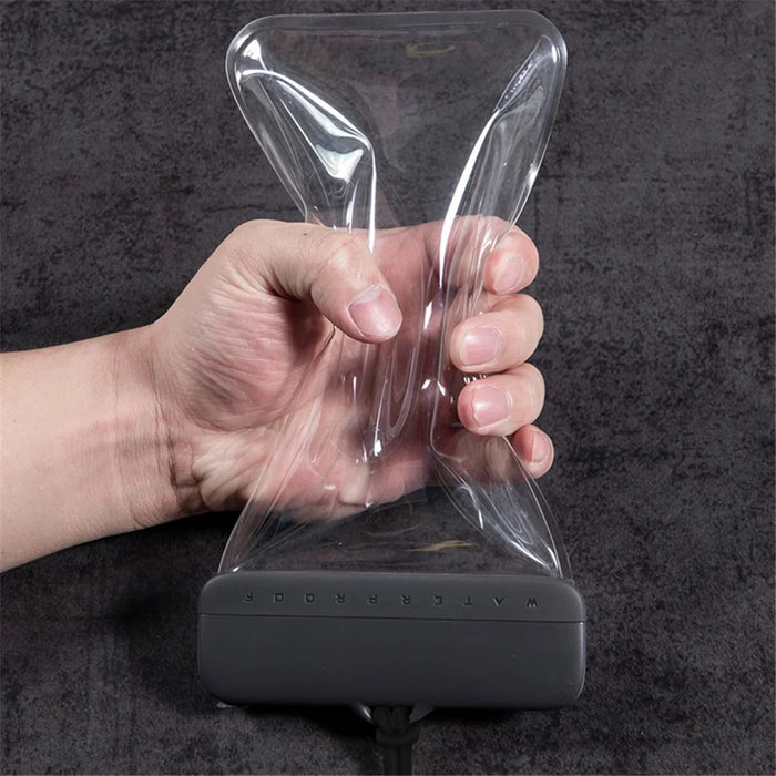 Floating IPX8 Waterproof Pouch for Under 7'' Cell Phone Clear TPU Phone Protector Screen Touch Sensitivity Dry Bag - Black+Black - 6