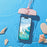 IPX8 Waterproof Phone Pouch for Phones within 7.2'' Cute Bear Transparent TPU Floating Phone Case Underwater Screen Touchable - Pink - 1