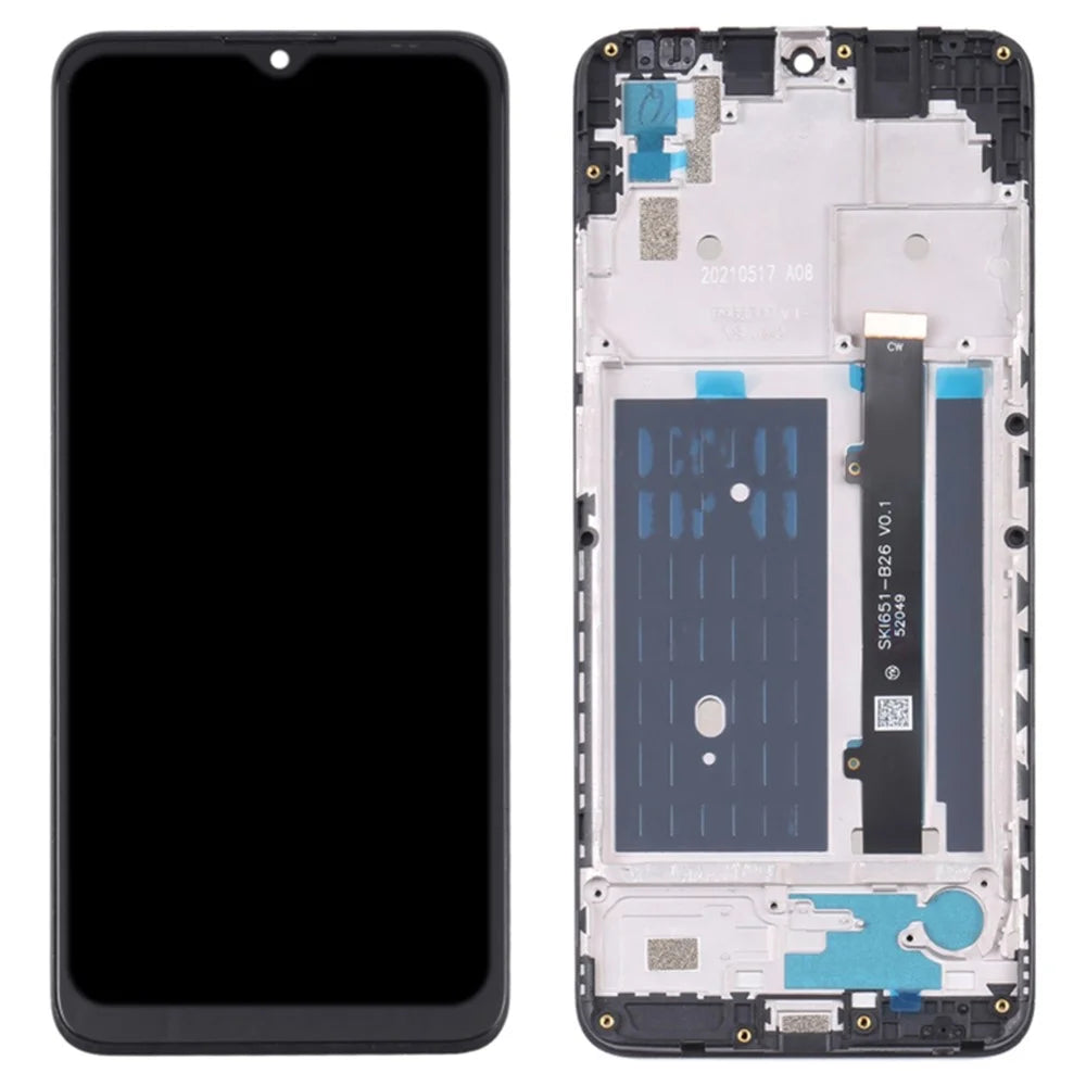 For ZTE Blade A51 OEM Grade S LCD Screen and Digitizer Assembly + Frame Replacement Part (without Logo) - 1