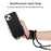 For iPhone 15 Eco-Friendly Phone Case Compostable Wheat Straw+TPU Shock Absorbing Cover with Lanyard - Black - 2