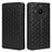 Rhombus Imprinted Shell for Realme 11 Pro 5G / 11 Pro+ 5G PU Leather Phone Cover Stand Case - Black - 1