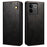 For vivo S17e 5G Waxy Crazy Horse Texture Wallet Case PU Leather Stand Protective Phone Cover - Black - 1