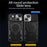 For iPhone 13 6.1 inch Slide Camera Guard Phone Case PC+TPU Drop-proof Cover with Rotating Kickstand - Black - 4