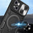 For iPhone 13 6.1 inch Slide Camera Guard Phone Case PC+TPU Drop-proof Cover with Rotating Kickstand - Black - 6