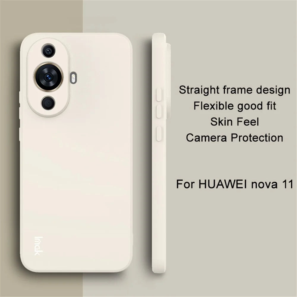 IMAK UC-4 Series For Huawei nova 11 / nova 12 5G / nova 12s 4G / nova 12 Lite 4G Phone Case Straight Edge Soft TPU Protective Cover - White - 2