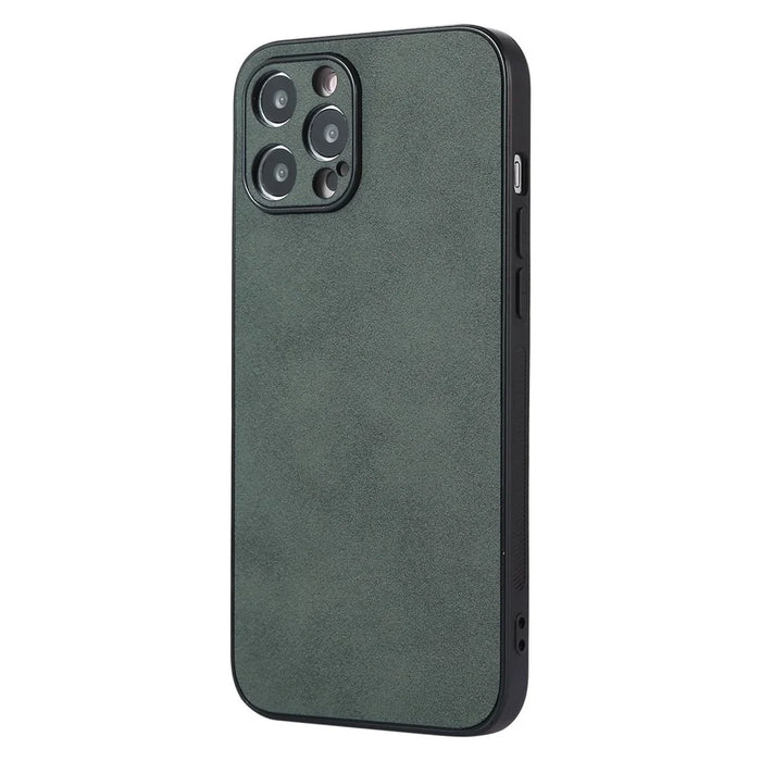 Phone Cover for iPhone 13 Pro Max 6.7 inch PU Leather Coated TPU Protective Case - Green - 2