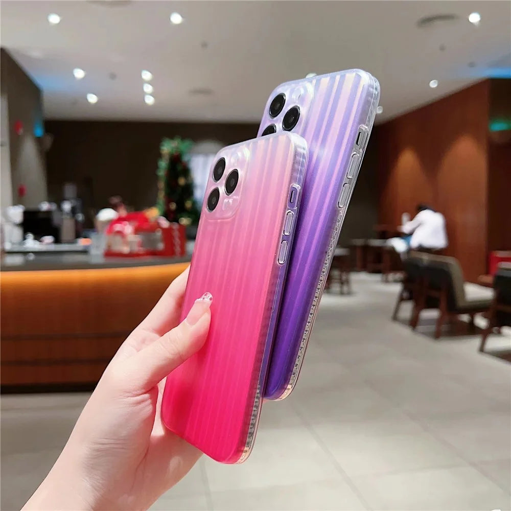 For iPhone 14 Pro Laser IMD Design Mobile Phone Cover Suitcase-Shaped Acrylic+TPU Phone Case Shell - Grey - 5