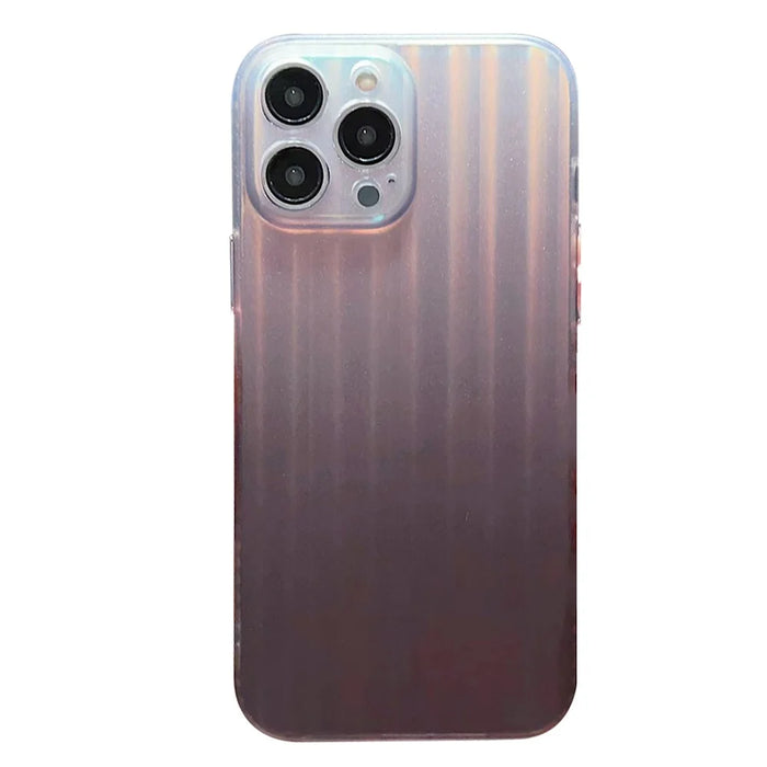 For iPhone 14 Pro Max Suitcase-Shaped Acrylic+TPU Phone Case Laser IMD Design Mobile Phone Cover Shell - Grey - 1