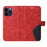 For iPhone 15 Pro Max Leather Case Wallet Stand Color Splicing Phone Cover - Red - 4