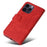 For iPhone 15 Pro Max Leather Case Wallet Stand Color Splicing Phone Cover - Red - 6