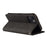 For iPhone 15 Leather Case Wallet Stand Color Splicing Phone Cover - Black - 5