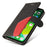 For iPhone 15 Leather Case Wallet Stand Color Splicing Phone Cover - Black - 7