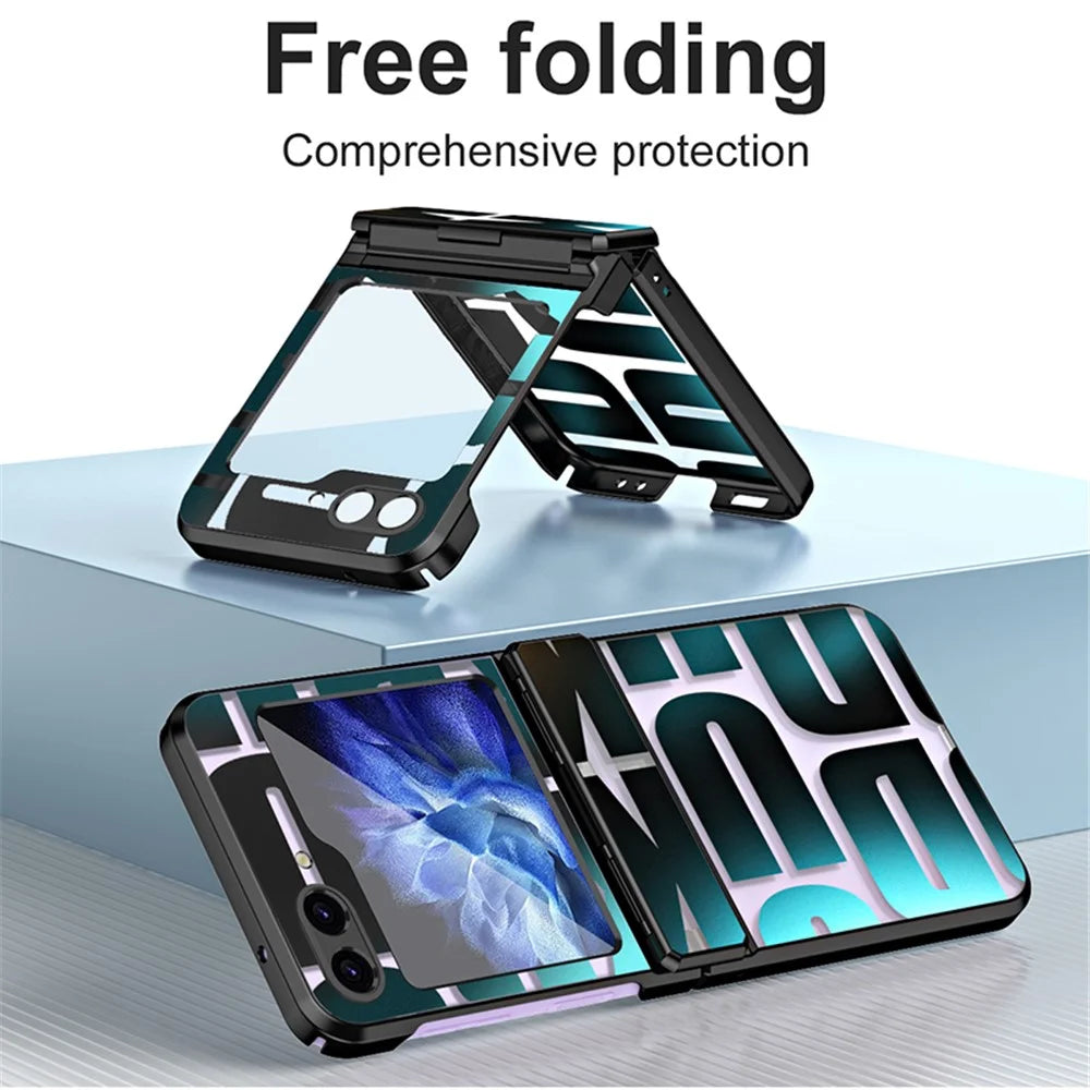 For Samsung Galaxy Z Flip5 5G Case Electroplating PC Phone Cover - Black - 3