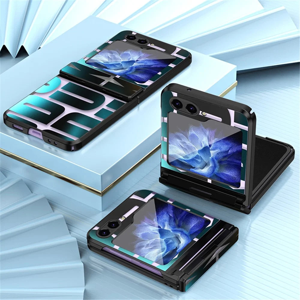 For Samsung Galaxy Z Flip5 5G Case Electroplating PC Phone Cover - Black - 6