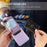 For Samsung Galaxy Z Flip5 5G PU Leather PC Phone Case Anti-Drop Protective Cover with Shoulder Strap - Purple - 2