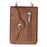 For Samsung Galaxy Z Flip5 5G RFID Blocking Card Bag Case PU Leather+PC Phone Cover with Kickstand - Brown - 4