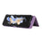 Grid Imprinted Protective Wallet Case for Samsung Galaxy Z Flip5 5G PU Leather PC Phone Cover with Shoulder Strap - Purple - 2