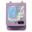 Grid Imprinted Protective Wallet Case for Samsung Galaxy Z Flip5 5G PU Leather PC Phone Cover with Shoulder Strap - Purple - 5