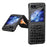 Crocodile Texture Phone Case for Samsung Galaxy Z Flip5 5G PU Leather Hard PC Phone Shell - Black - 1