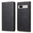 DF-05 For Google Pixel 7a Scratch Proof Solid Color Leather Phone Case RFID Blocking Wallet Stand Cover - Black - 1
